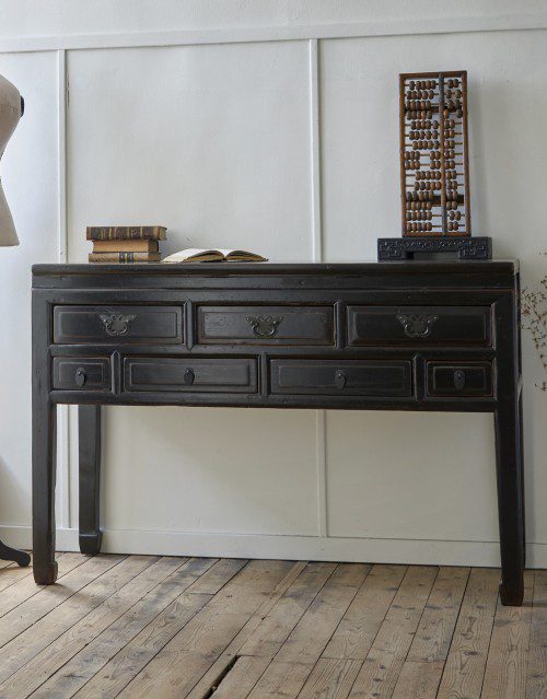 BH-048 semiantikt sideboard/skrivbord svart